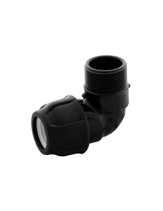 Codo 90º rosca macho PE