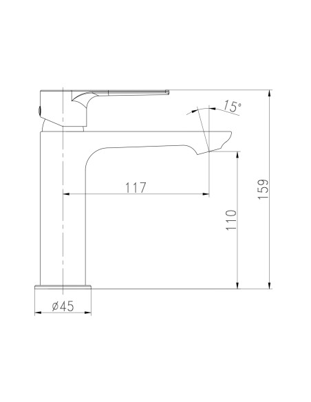 Monomando lavabo alto Alba