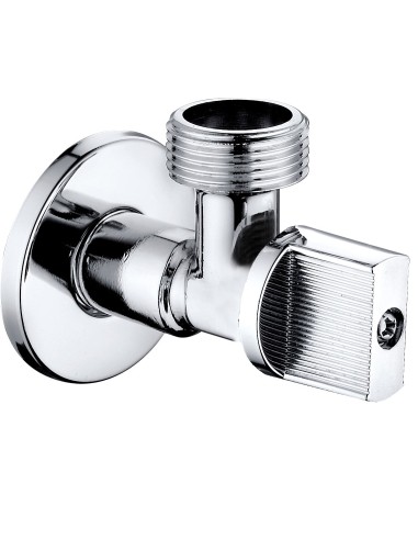 Válvula de escuadra 1/2" 3/4" anticalcárea (mando metálico) largo especial-Fontanería-Eurodrill S.L.