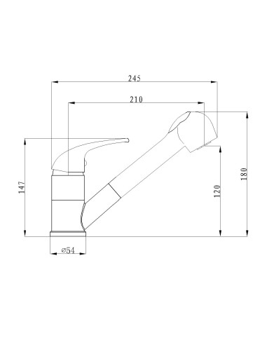Monomando fregadero repisa C/E Prado F472-Grifería-Eurodrill S.L.