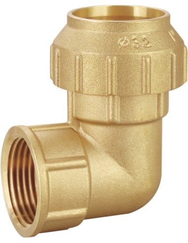 Codo 90º rosca hembra latón PE-Accesorios de latón para PE-Eurodrill S.L.