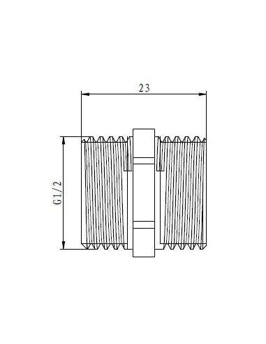 Machón latón 1/2" compacto-Fontanería-Eurodrill S.L.